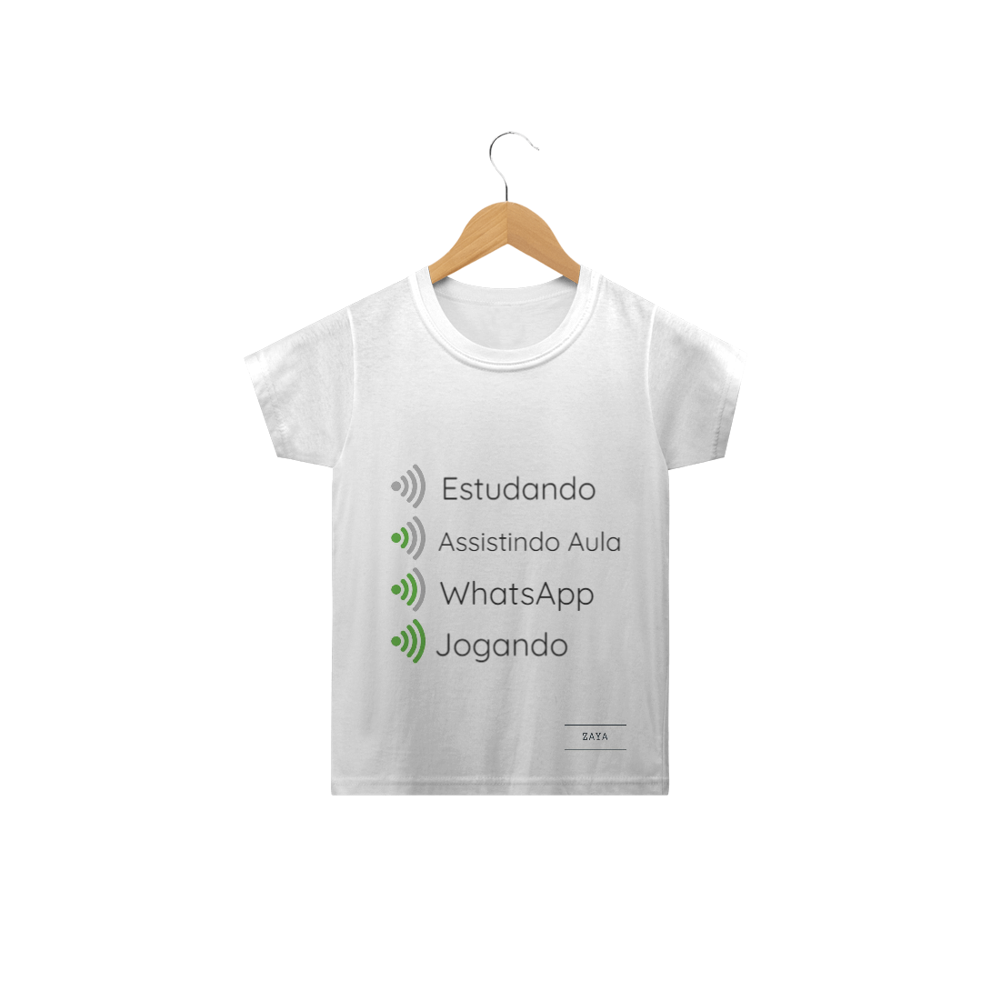 Nome do produto  Camiseta Infantil ZAYA | Wi-fi