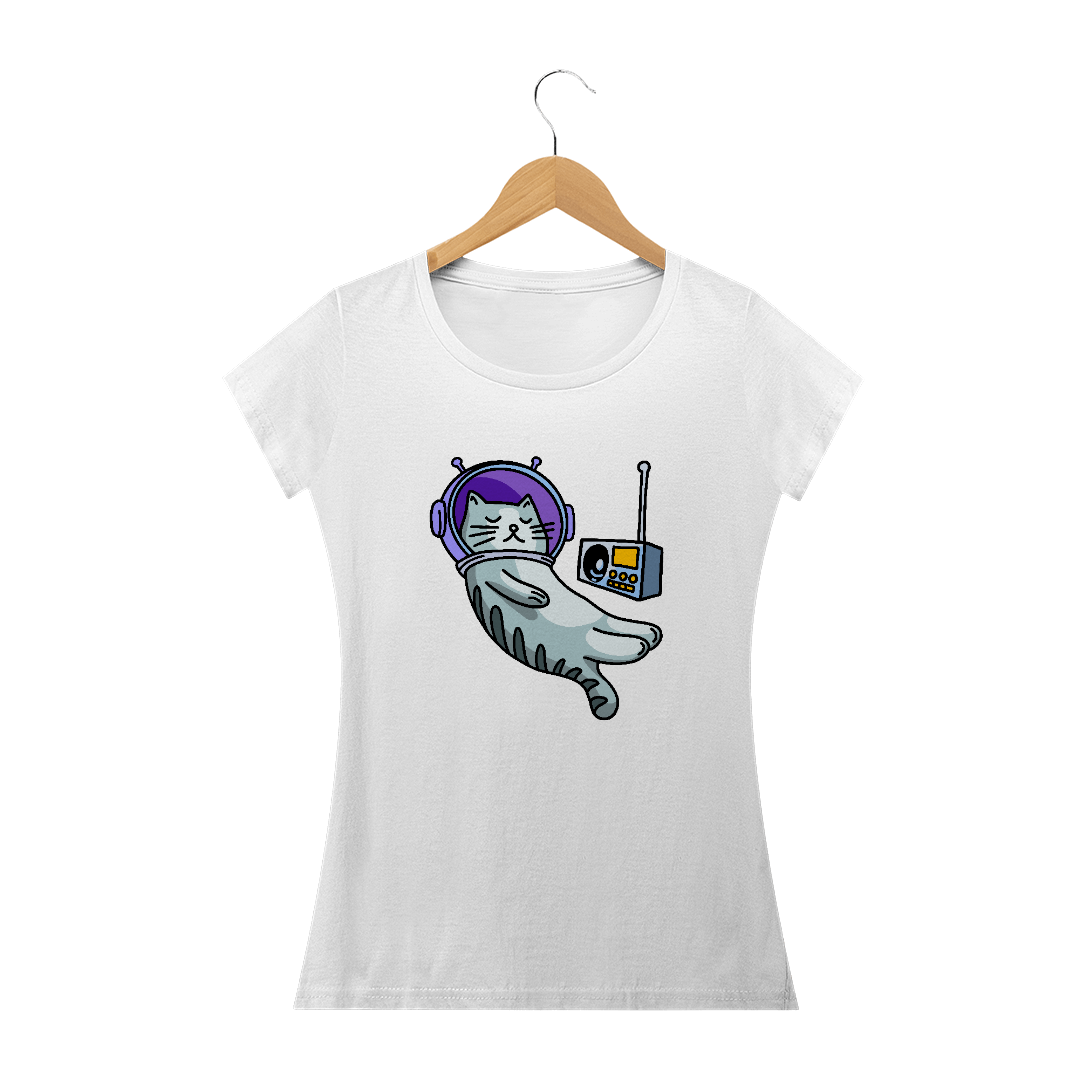 Nome do produto  Camiseta Gato na boa Baby look Quality