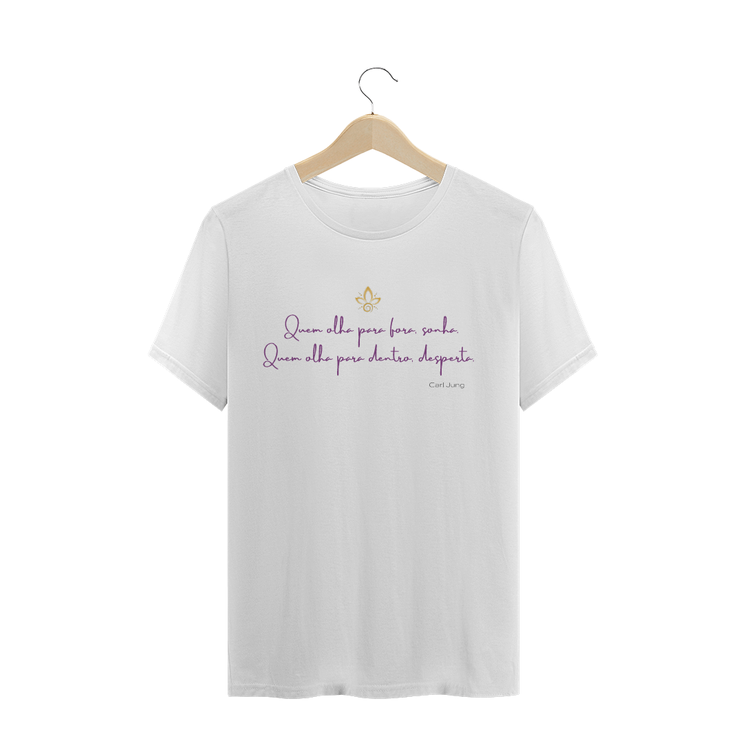 Nome do produto  Camiseta Nathalia Morgana Frase Quem olha para fora (Quality)
