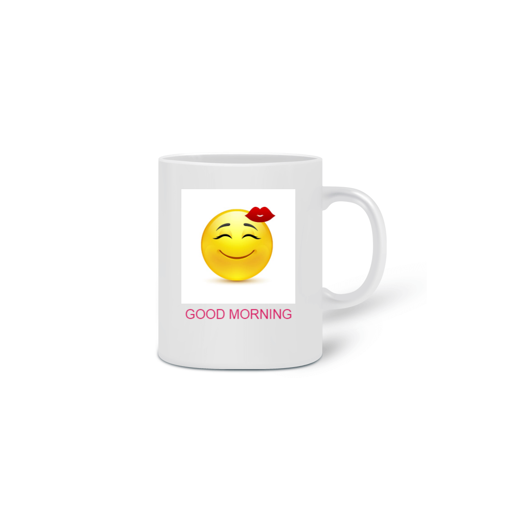 Nome do produto  CANECA SIMPLES E FOFA ( EMOJI BEIJINHO)