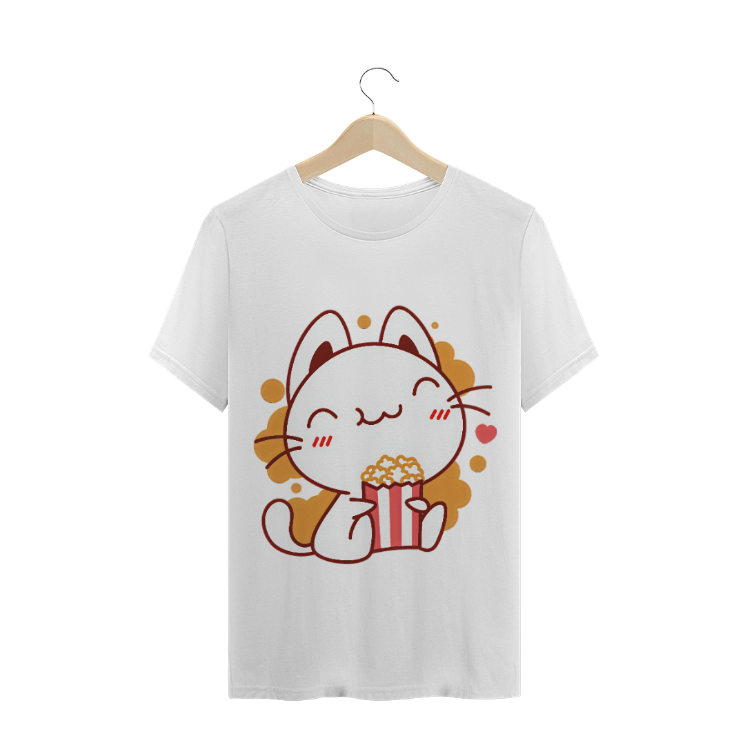 Nome do produto  Camiseta gato com Pipoca (gatos)
