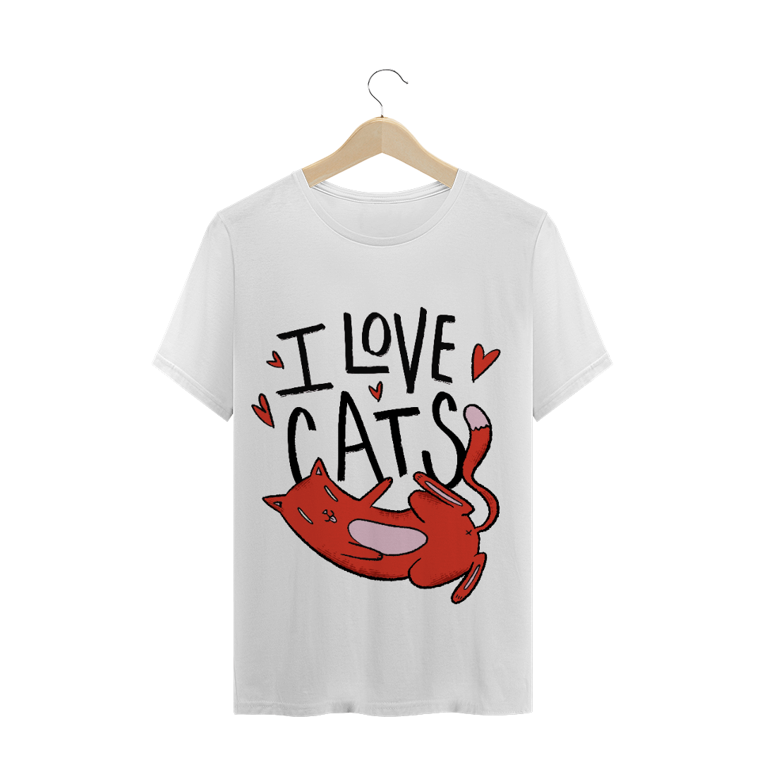 Nome do produto  Camiseta I Love Cats (gatos)