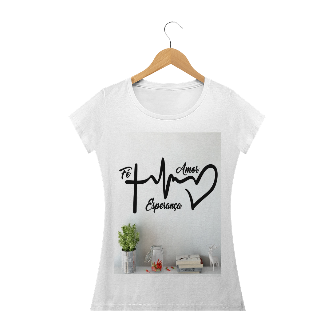 Nome do produto  CAMISA FÉ AMOR ESPERNÇA FEMININA