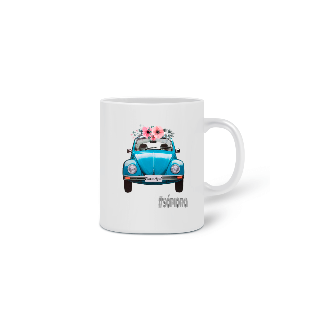 Nome do produto: caneca fusca azul