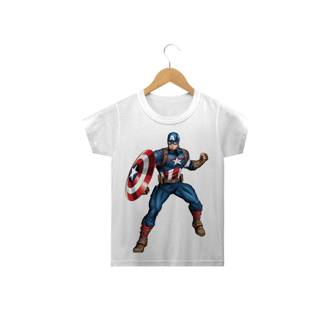 Nome do produto: Camisa Capitão América Infantil