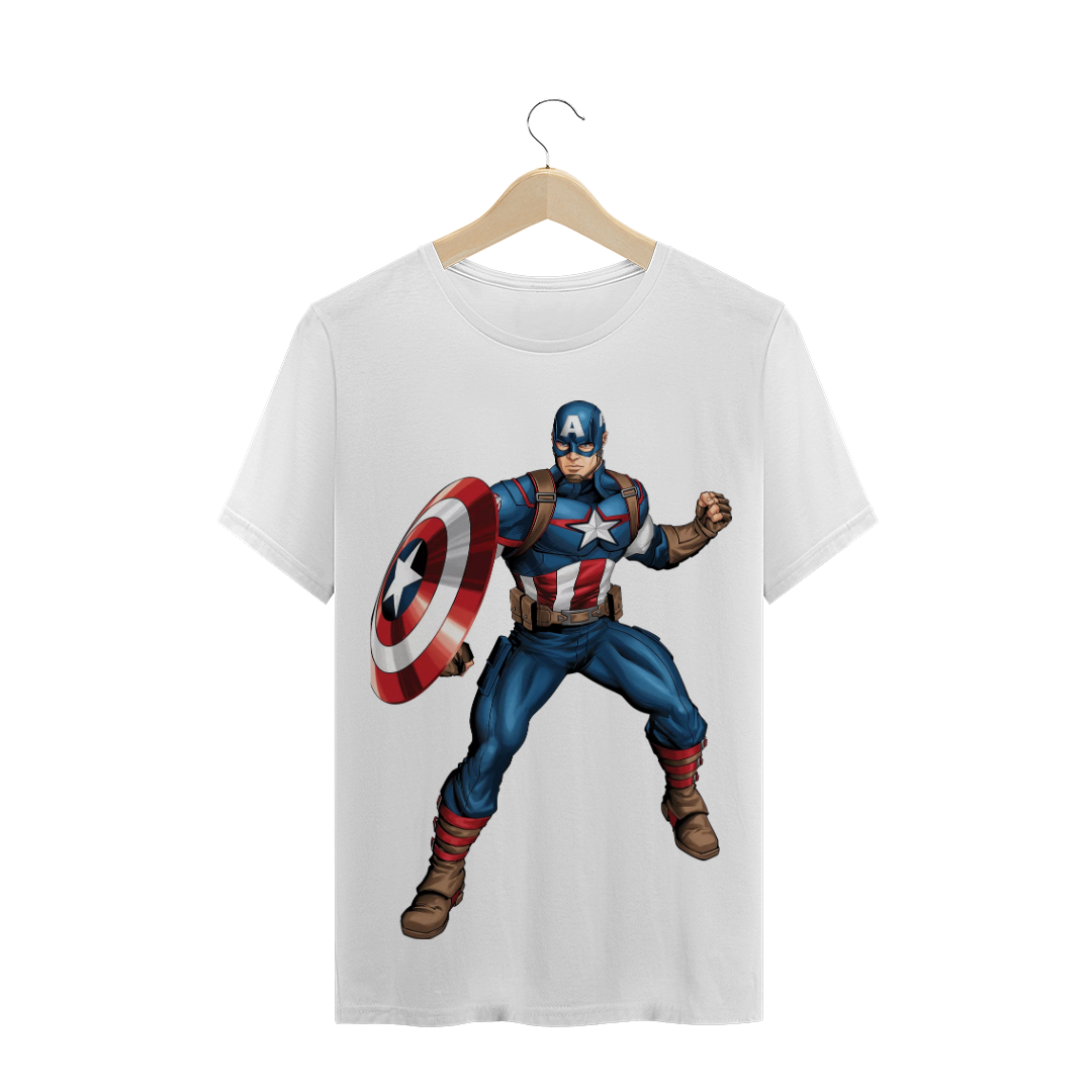 Nome do produto  Camisa Capitão América Plus Size