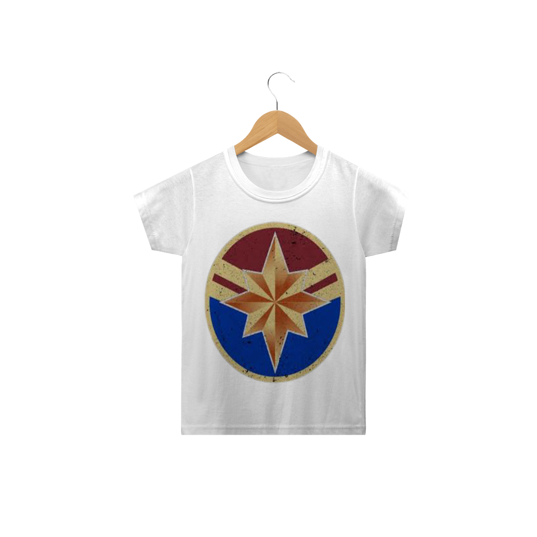 Nome do produto  camiseta infantil capitã Marvel