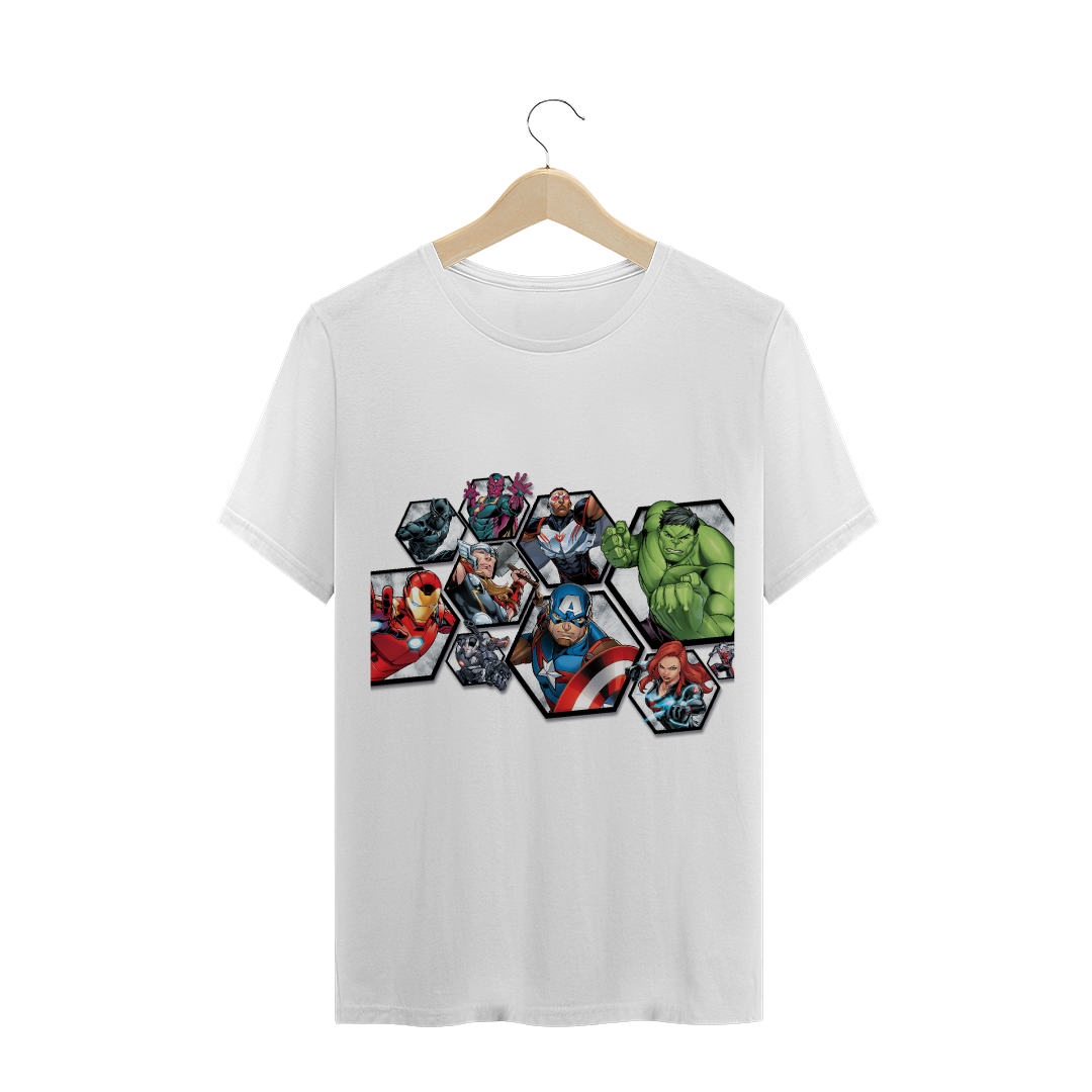 Nome do produto  Camisa Vingadores HQ Plus Size