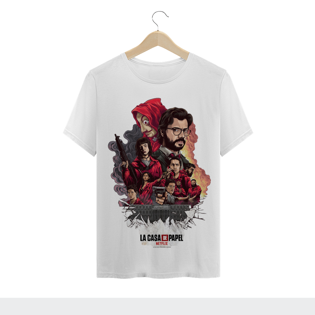 Nome do produto  Camiseta Premium La Casa de Papel
