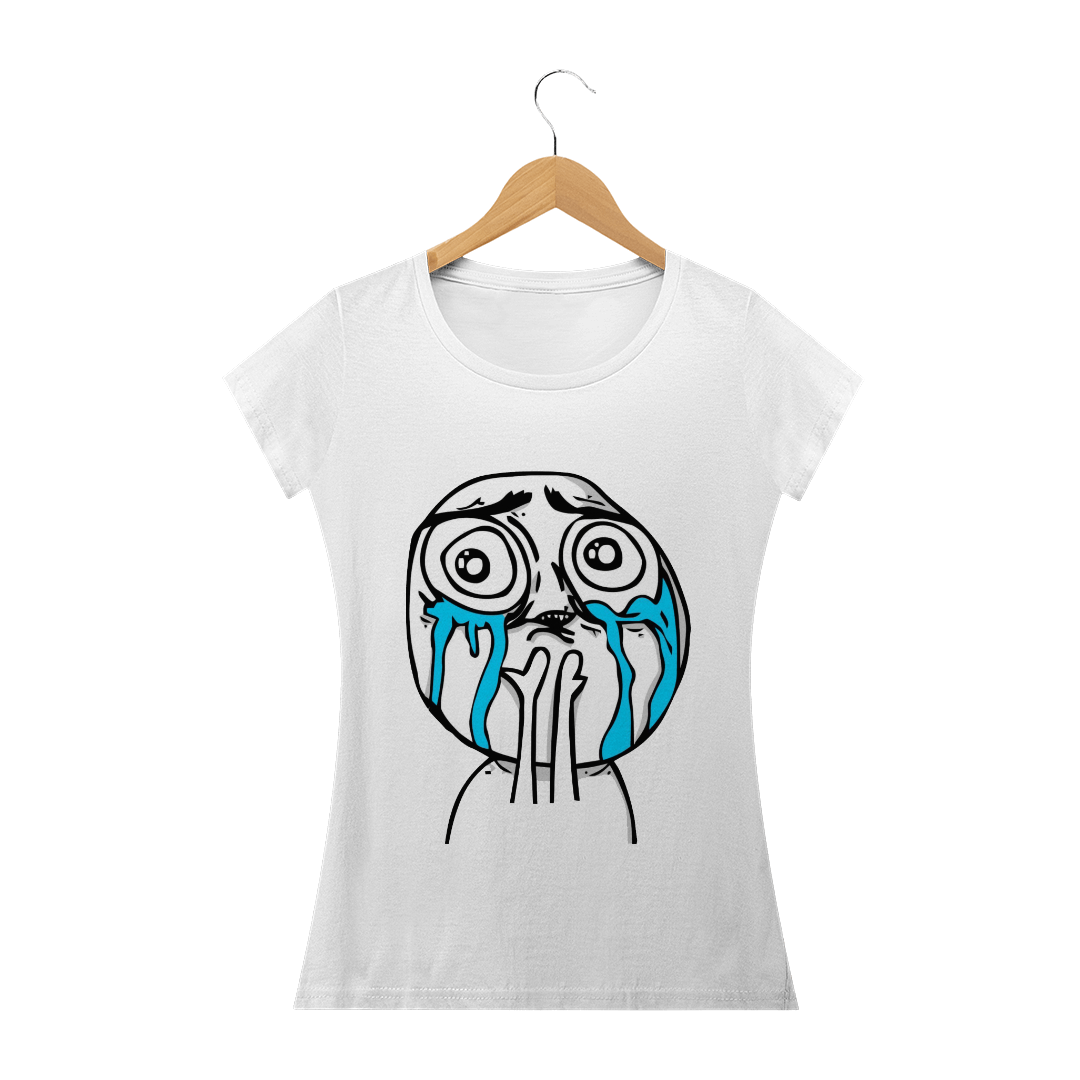 Nome do produto  Camisa Feminina - Meme Chorando