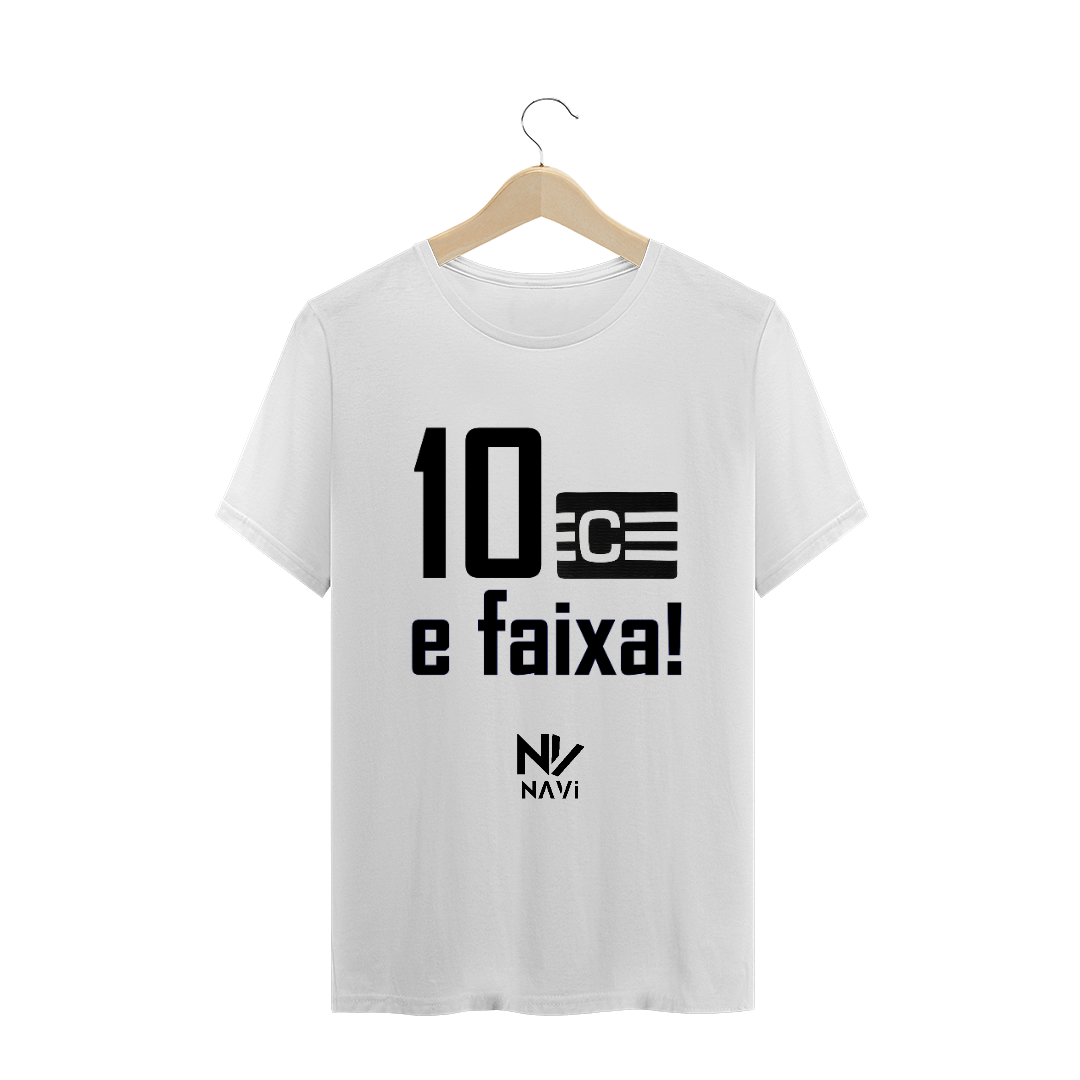 Nome do produto  Camisa 10 e faixa, Navi logo preta 