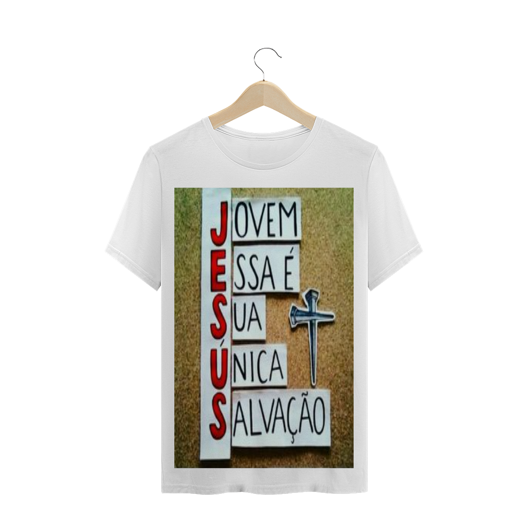 Nome do produto: Camisa Masculina Jovem Eis Sua Única Salvação