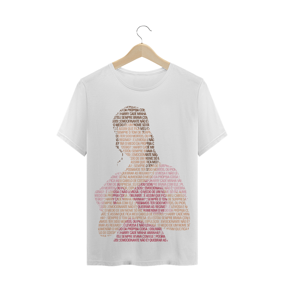 Nome do produto  Camisa Masculina Frases Hermione Granger
