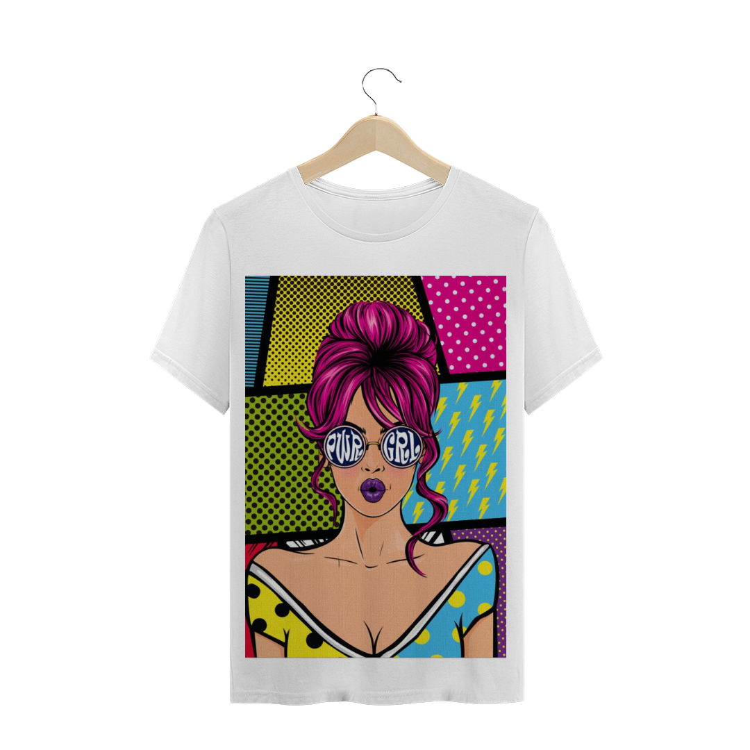 Nome do produto  Camiseta - Pwr Grl pop art