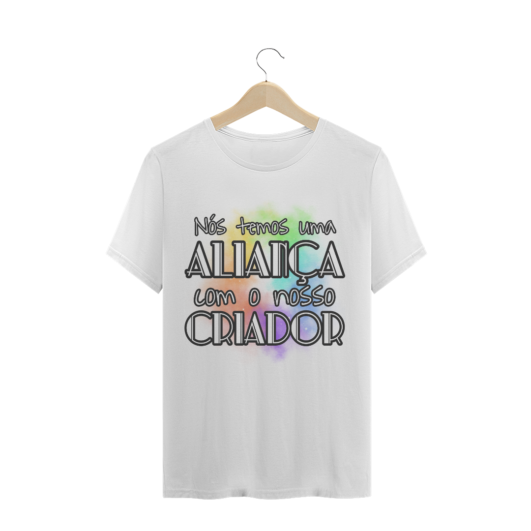 Nome do produto  CAMISETA Frase Bíblica - Aliança com o Criador // cristã