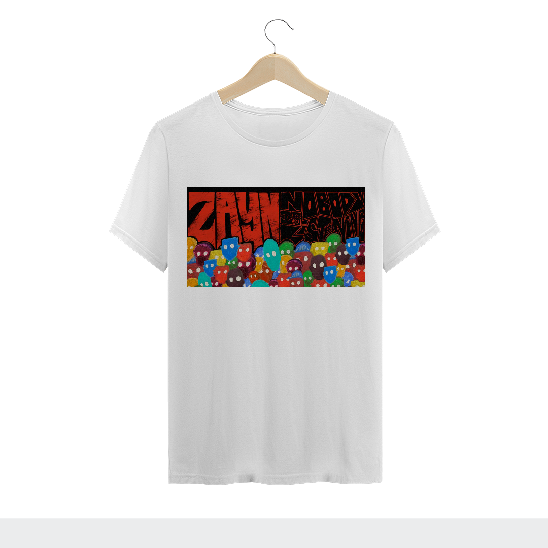 Nome do produto  Camiseta ZAYN Nobody Is Listening