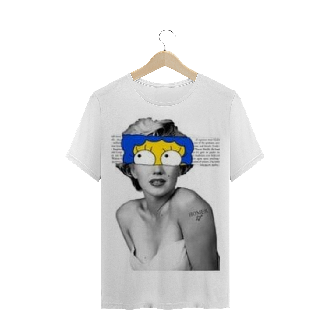 Nome do produto: T-shirt Merlin Monroe/Marge Simpson