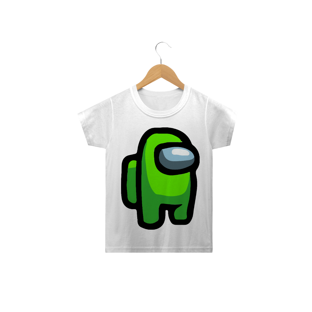 Nome do produto  Camiseta infantil Among Us verde 2