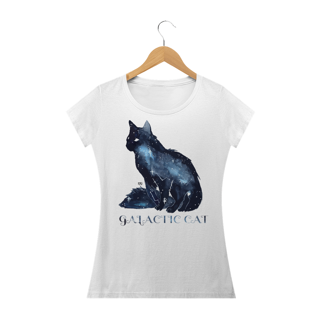 Nome do produto  Baby Look Galactic Cat Life Is Good