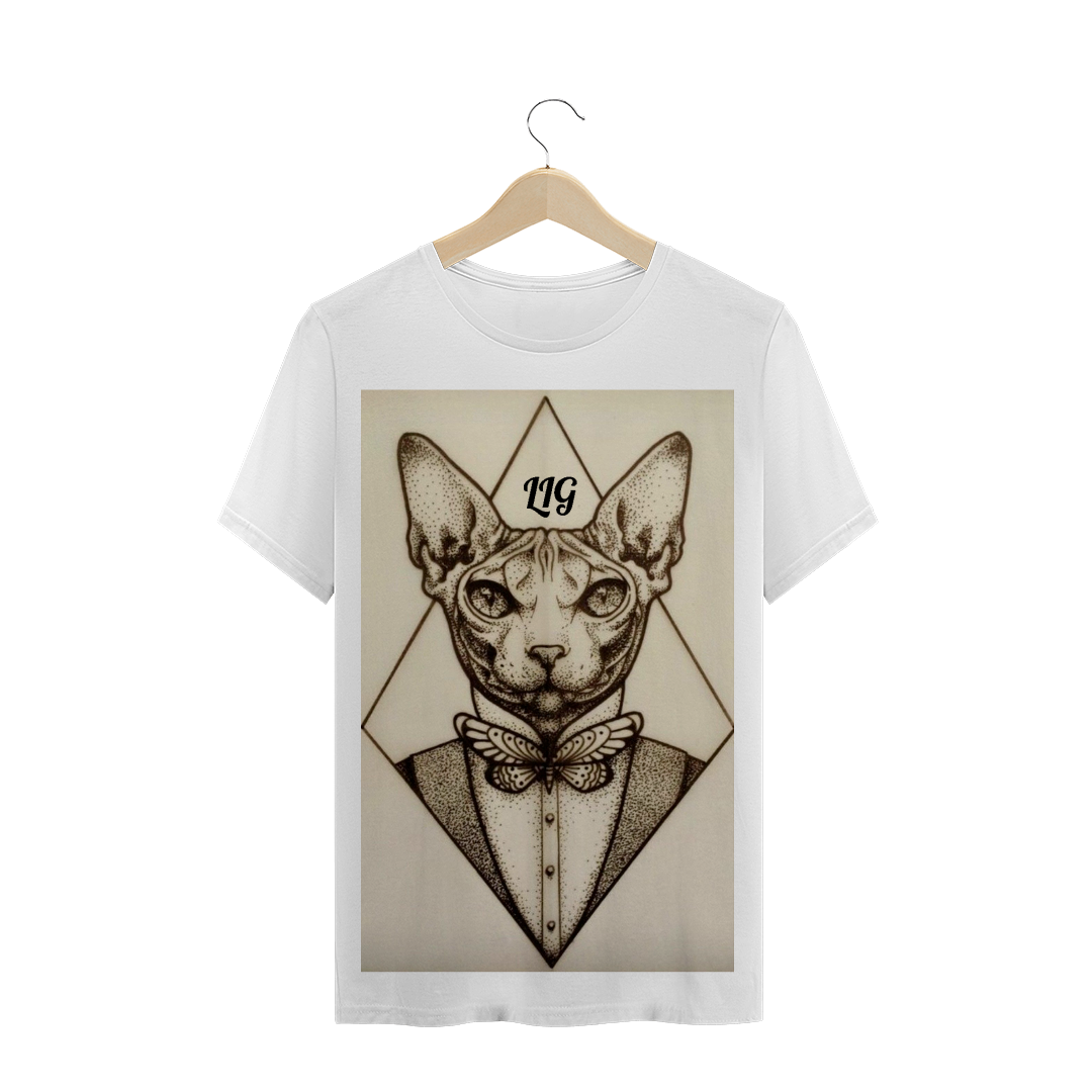 Nome do produto  Camisa Masculina Elegance Cat Life Is Good