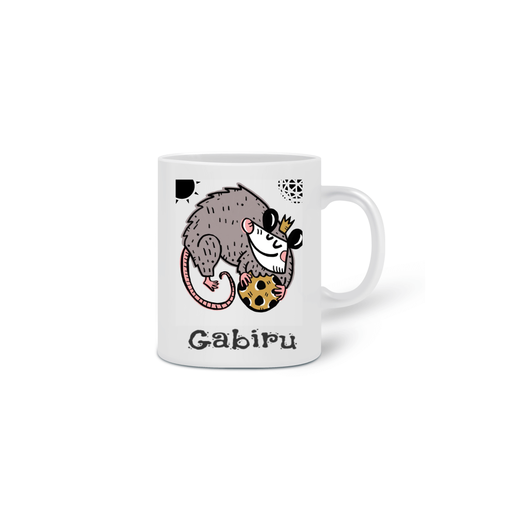 Nome do produto  Caneca porcelana: Gabiru