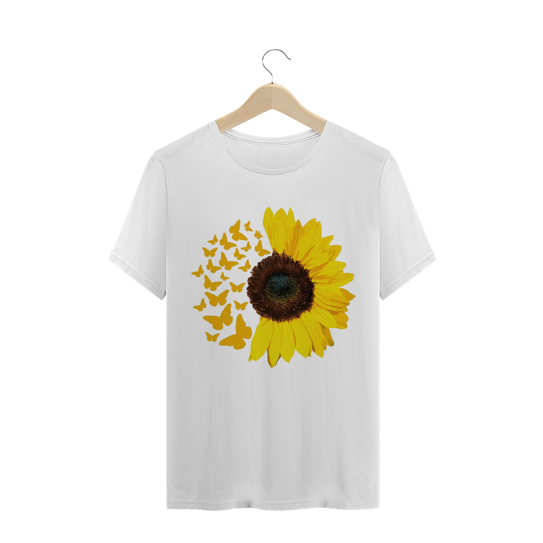 Nome do produto: T-Shirt Girassol e Borboletas