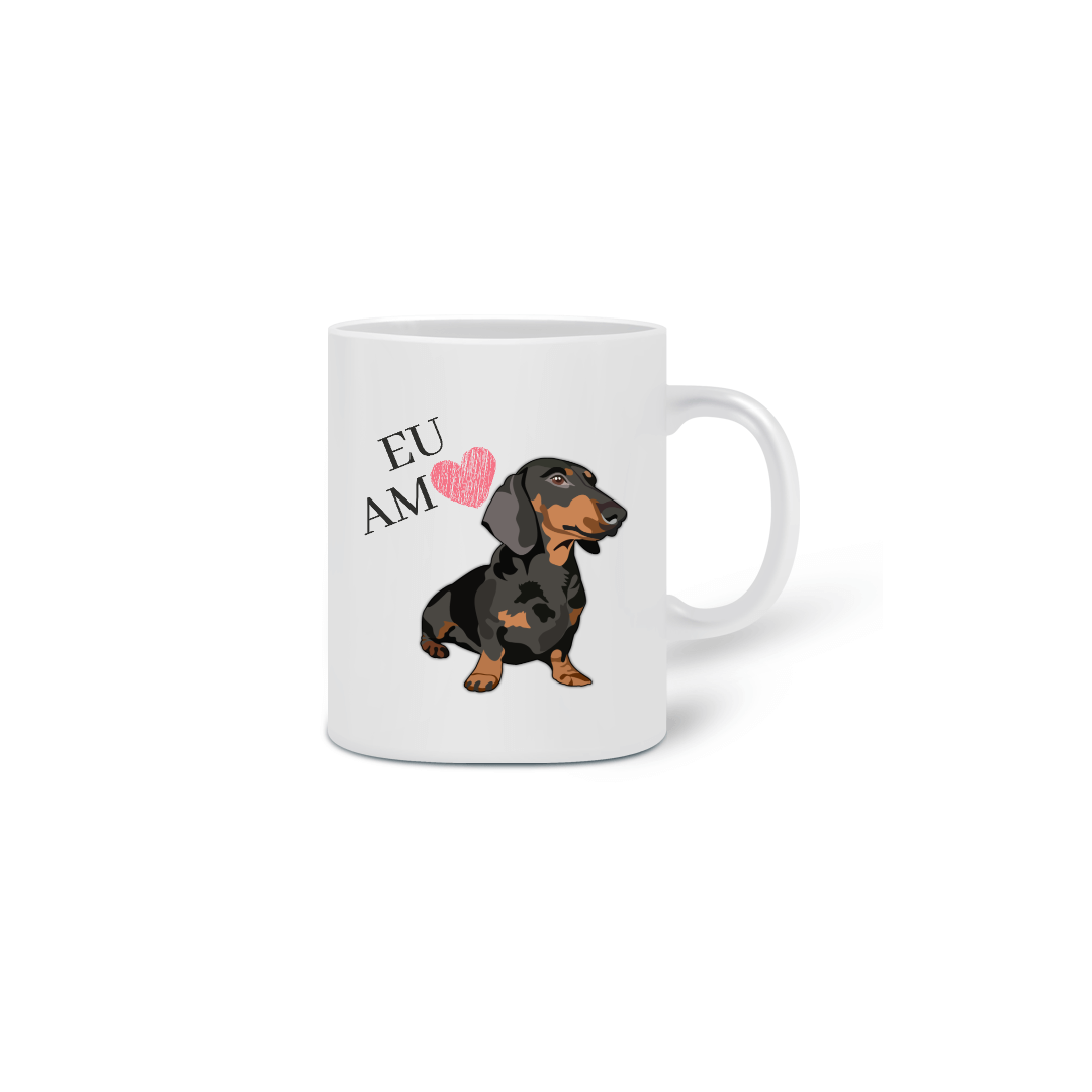 Nome do produto  Caneca Personalizada Eu Amo Dachshund 