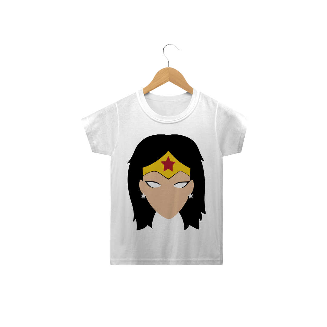 Nome do produto  Mulher Maravilha Minimalista - Camiseta Infantil