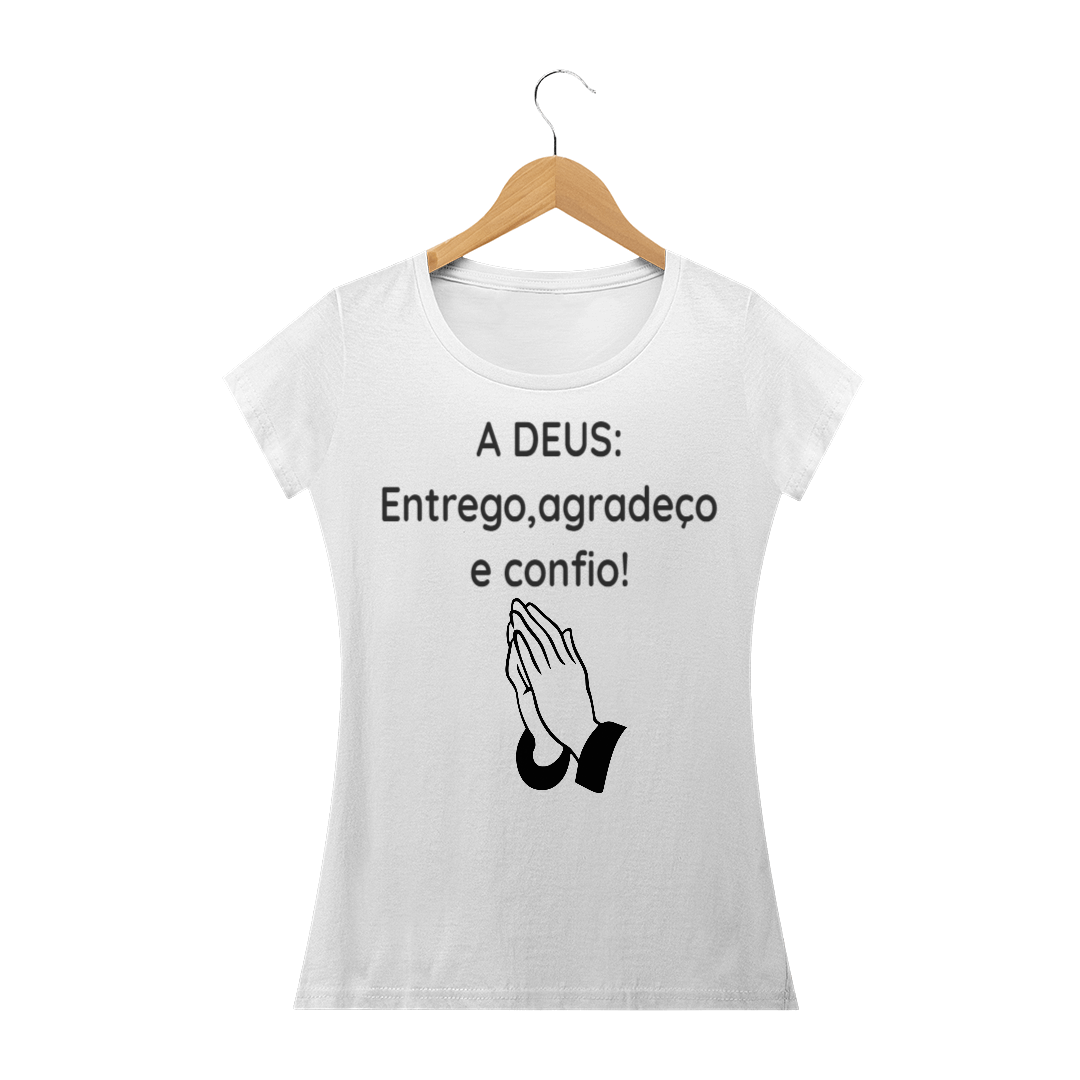 Nome do produto: CAMISETA FEMININA BABY LONG GOSPEL FRASE BIBLICA 