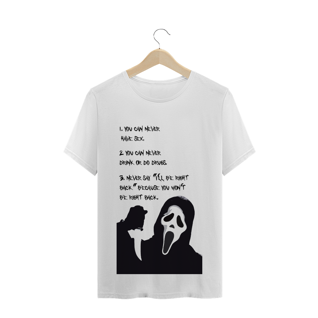 Nome do produto  Ghostface Scream Camiseta Branca 