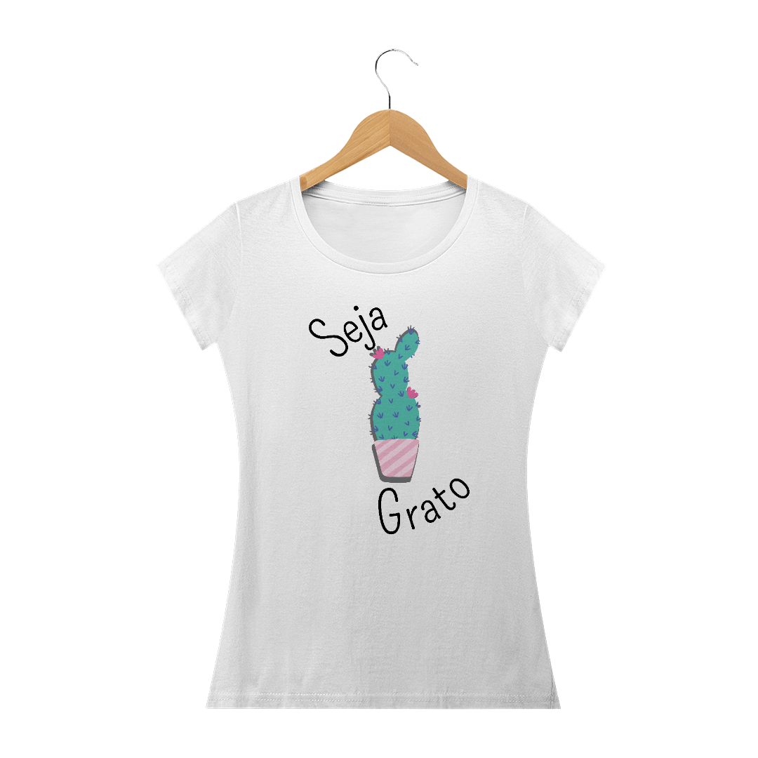 Nome do produto  Baby Look Cacto Seja Grato