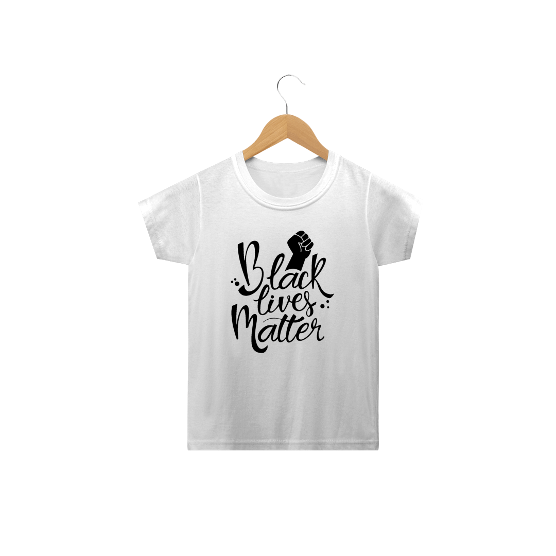 Nome do produto  Camiseta Infantil Negro Pense 