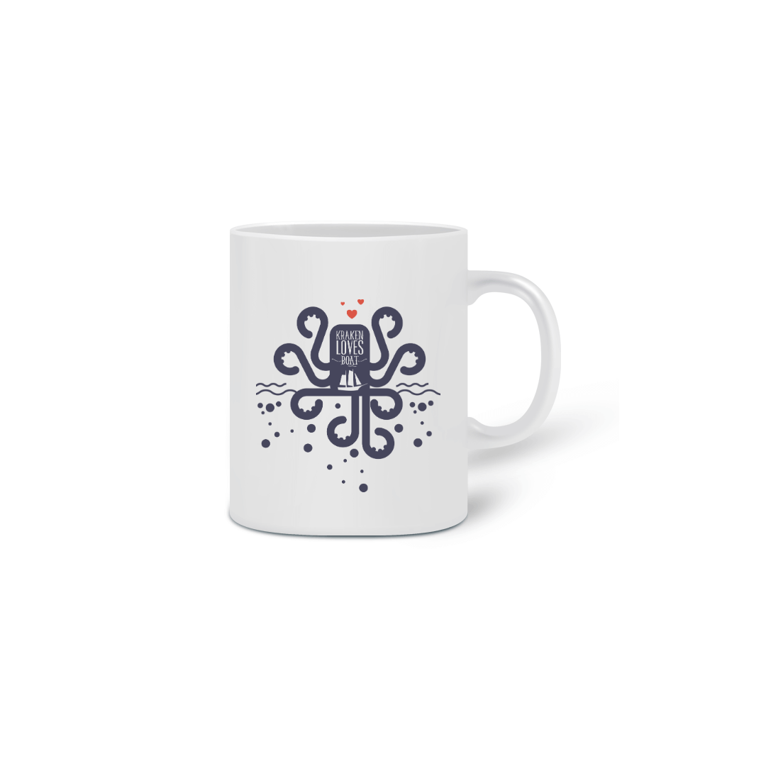 Nome do produto  Kraken Loves Boat - Caneca
