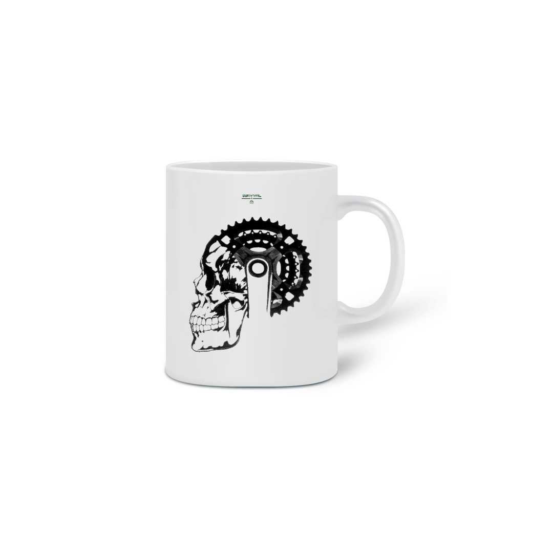 Nome do produto  CANECA SURVIVAL BRANCA CAVEIRA