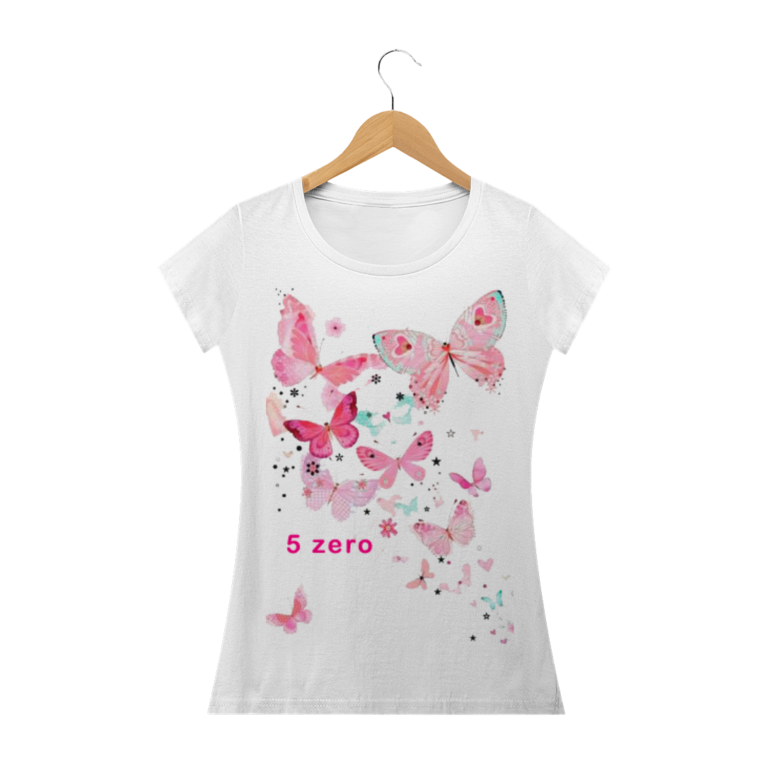 Nome do produto  BABY LOOK BORBOLETAS 5ZERO