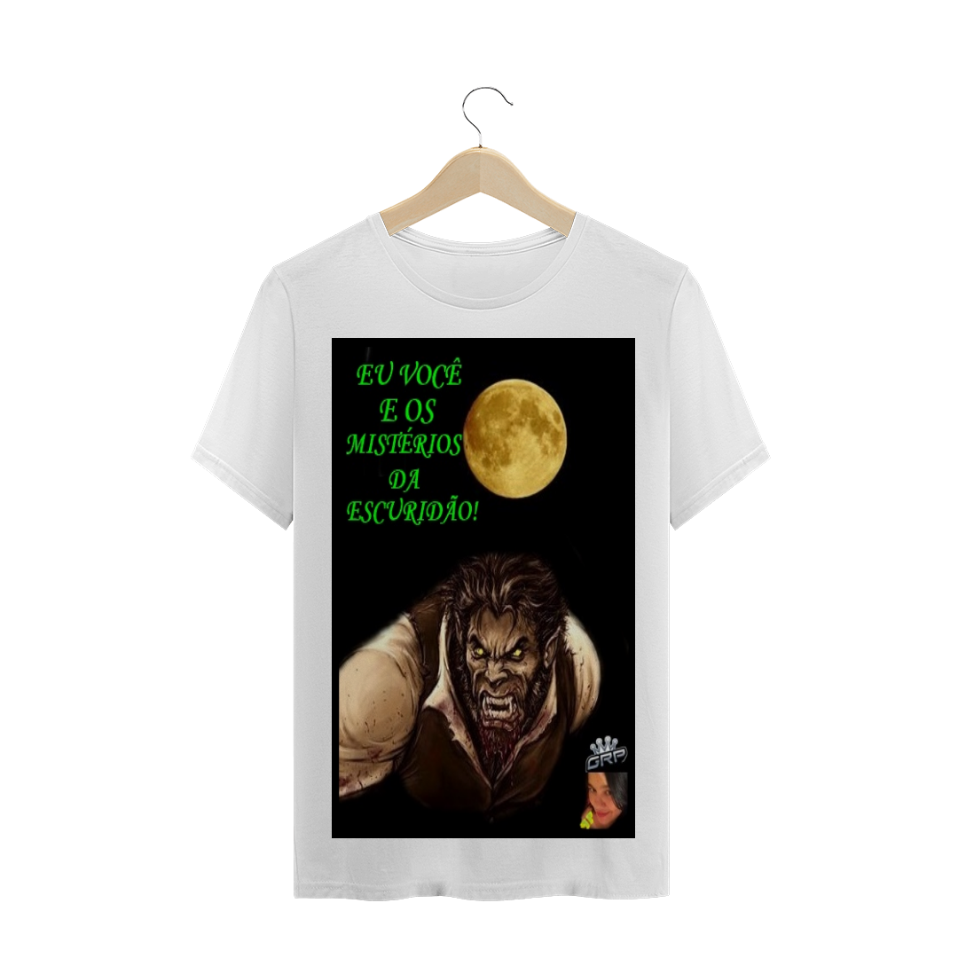 Nome do produto  CAMISETA PLUS SIZE DO CANAL EU VOCÊ E OS MISTÉRIOS DA ESCURIDÃO!