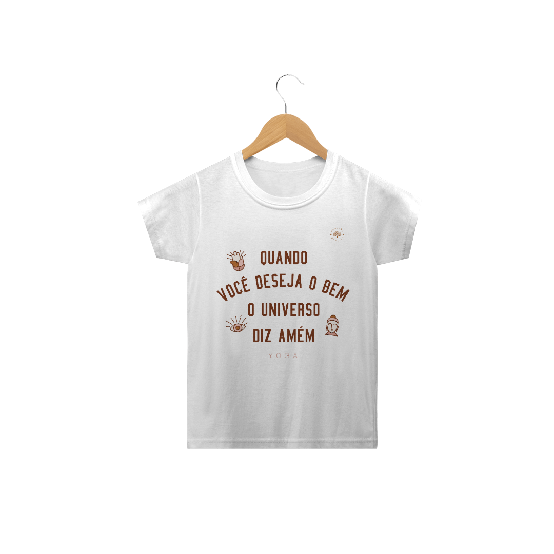 Nome do produto: Camiseta Infantil - Frases Yoga Lovers