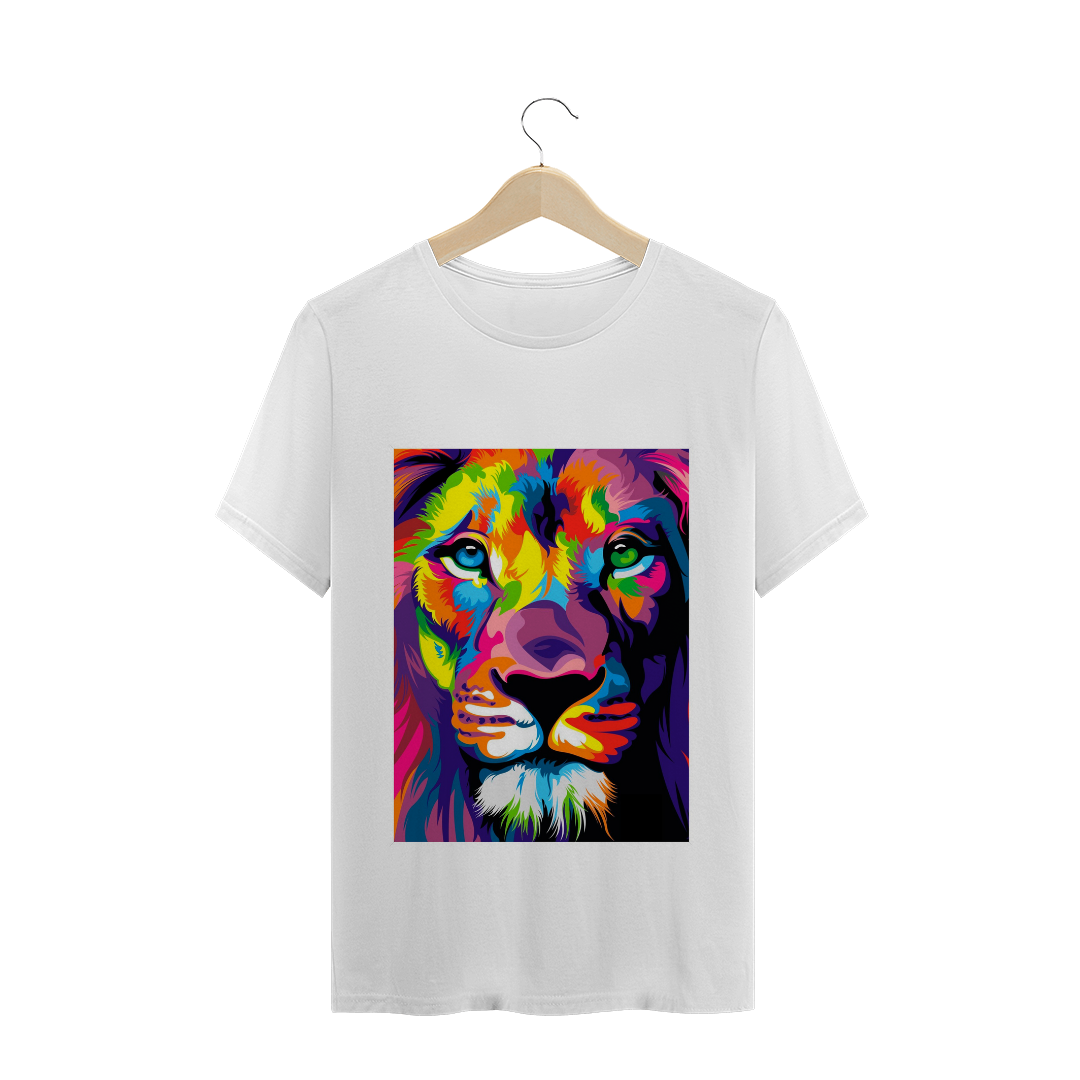 Nome do produto  Camiseta Leão Colorido
