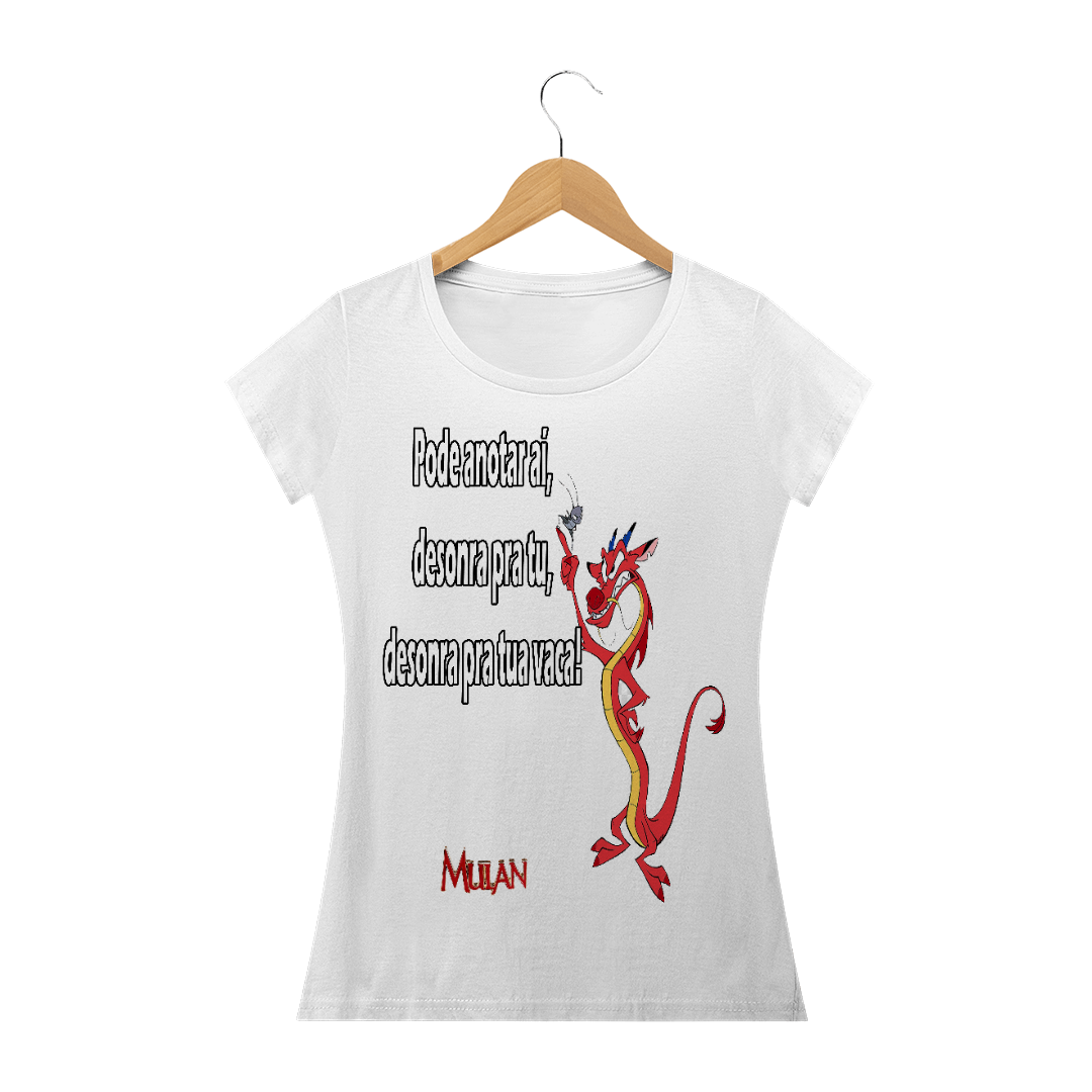 Nome do produto  Baby long quality Mulan frase