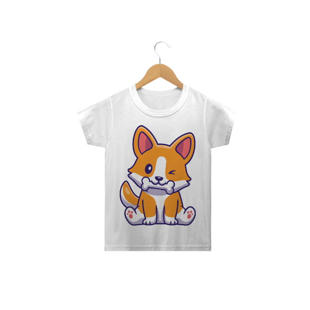 Nome do produto  Corgi Dog | Camiseta Infantil | Camisetassauro