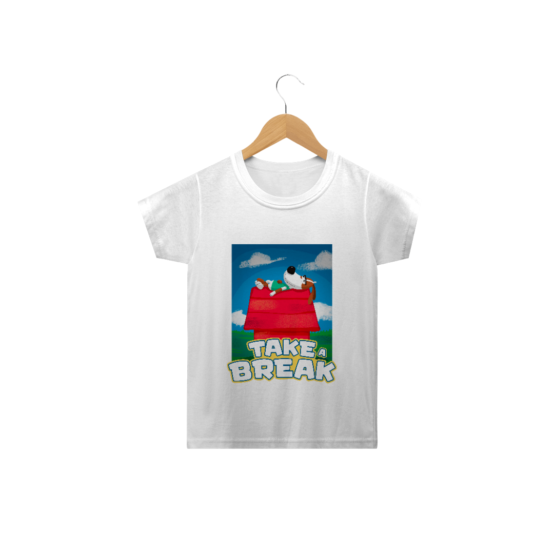 Nome do produto  Camiseta Infantil - Take a Break