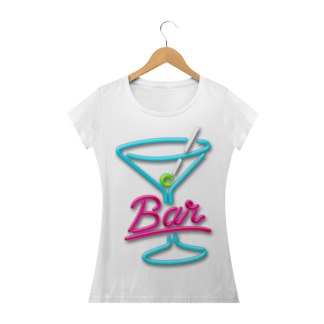 CAMISETA FEMININA BABY LONG NEON BAR 