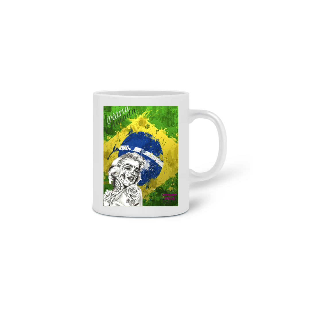 Nome do produto  Caneca Brasil Tatoo Pátria Amada!!!