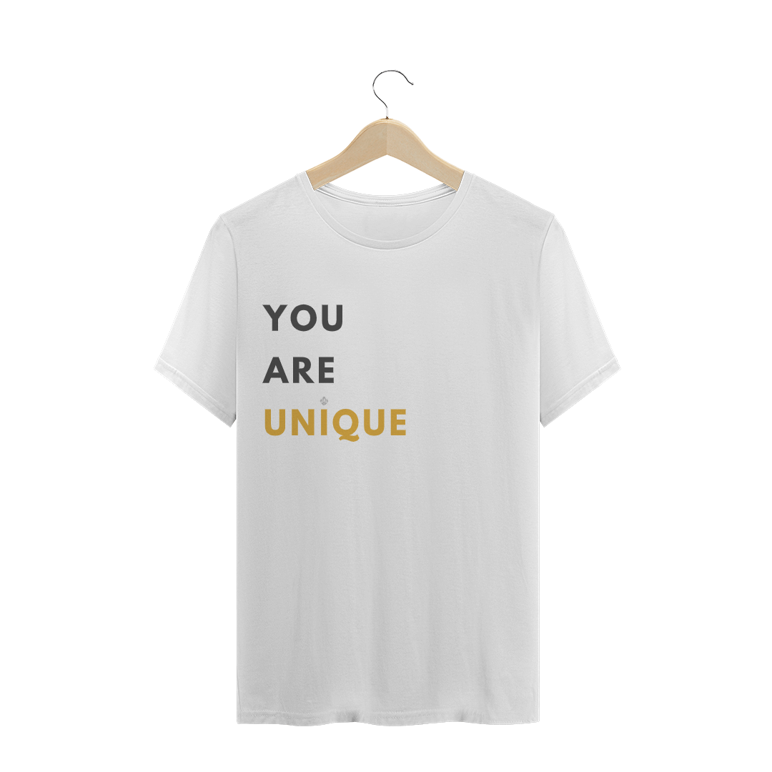 Nome do produto  Camiseta Nathalia Morgana Frase You are unique (inspire-se)