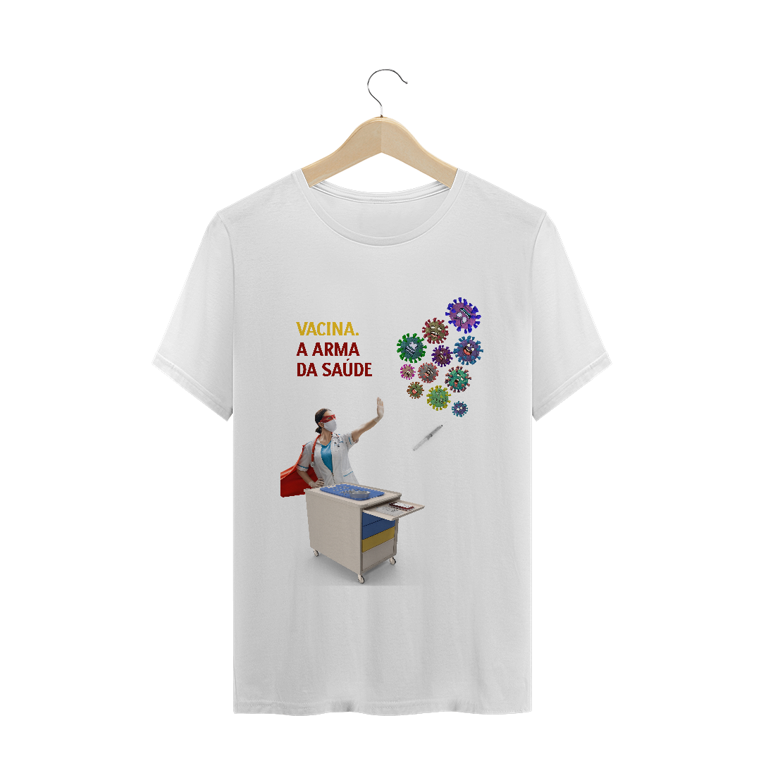 Camiseta Plus Size - Vacina. A Arma da Saúde.