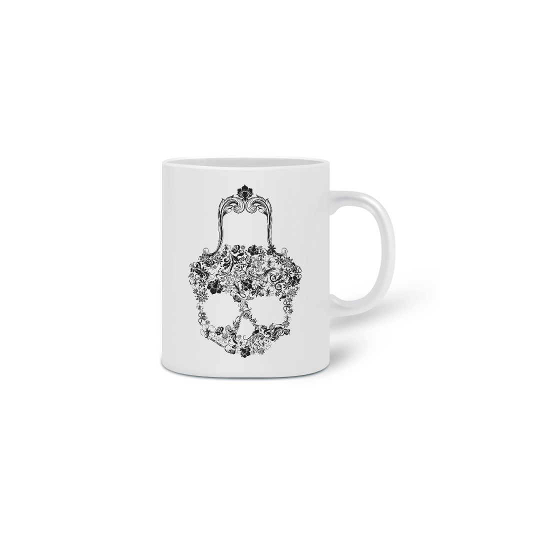 Nome do produto  CANECA KB SKULL FLOWERS