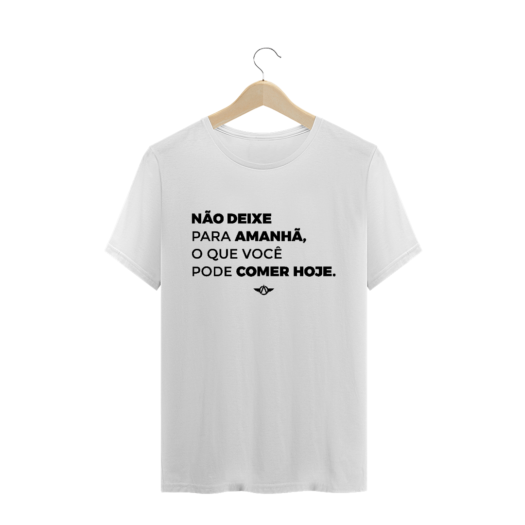 Nome do produto  Camiseta Branca_Coma Hoje_Masculina