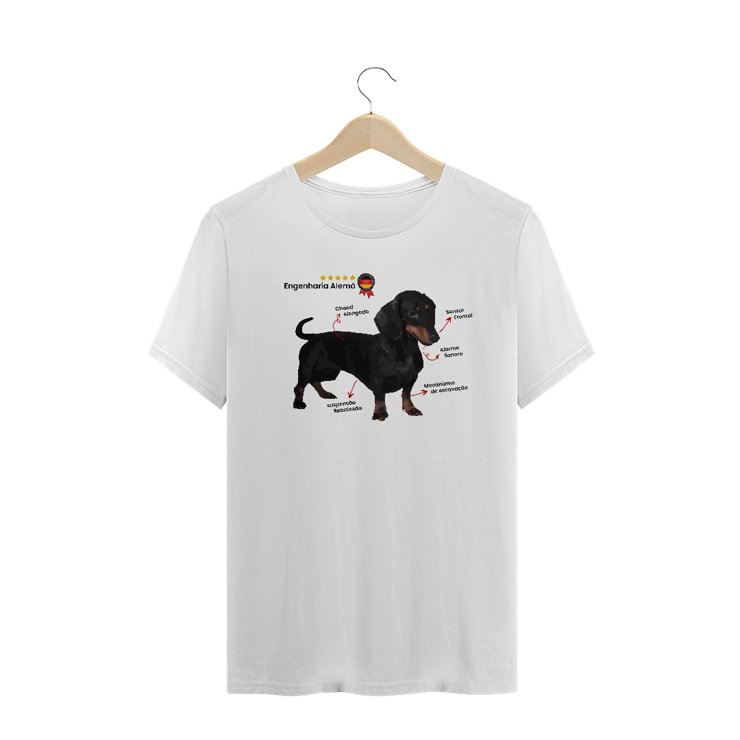Nome do produto  Camiseta Daschund - Engenharia Alemã