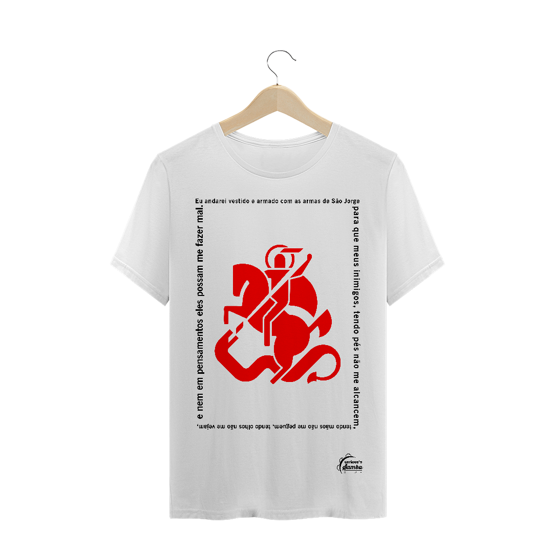 Nome do produto  T-Shirt Prime Carioca's Samba Club | São Jorge texto Moldura