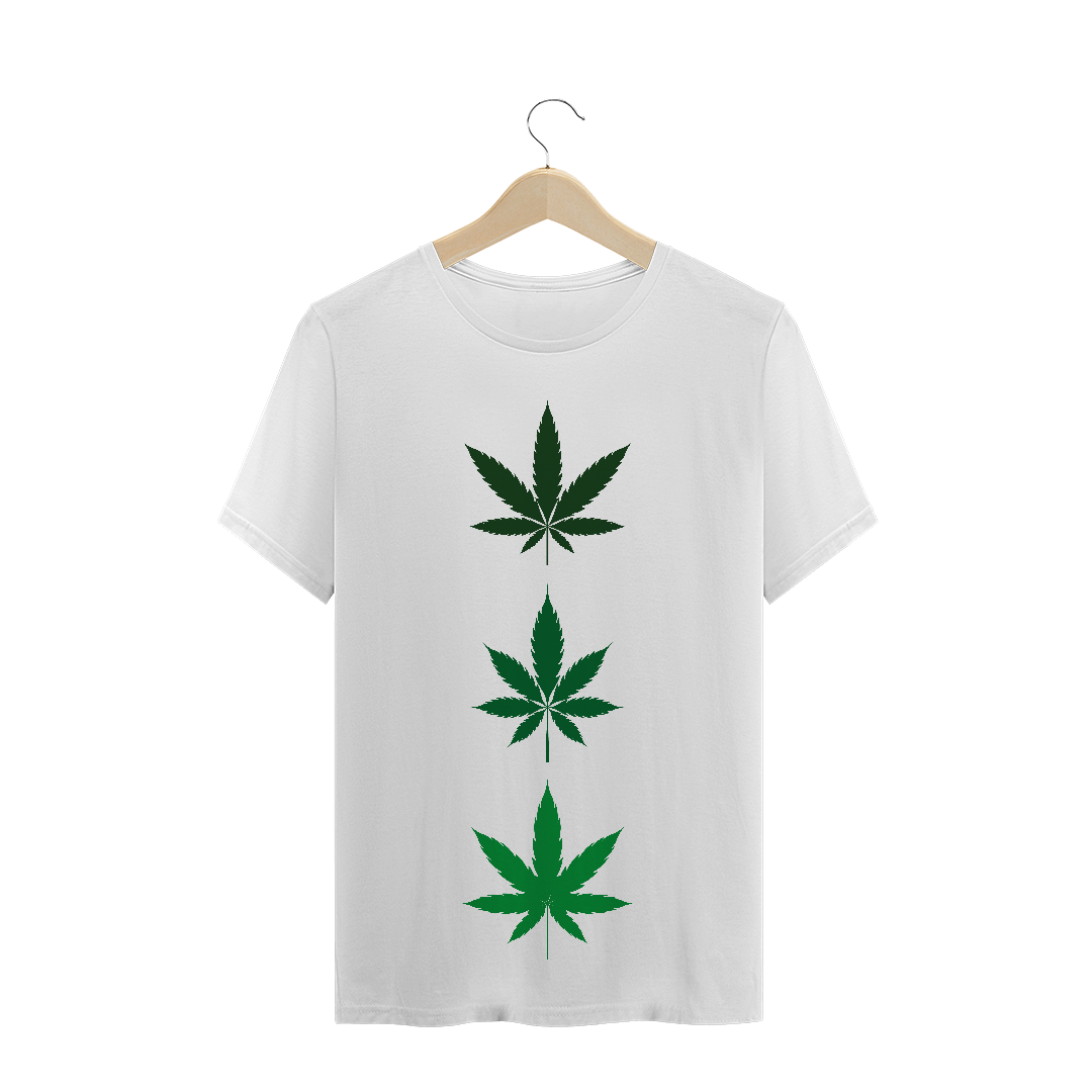 Nome do produto  T-Shirt 3 Folhas Verdes